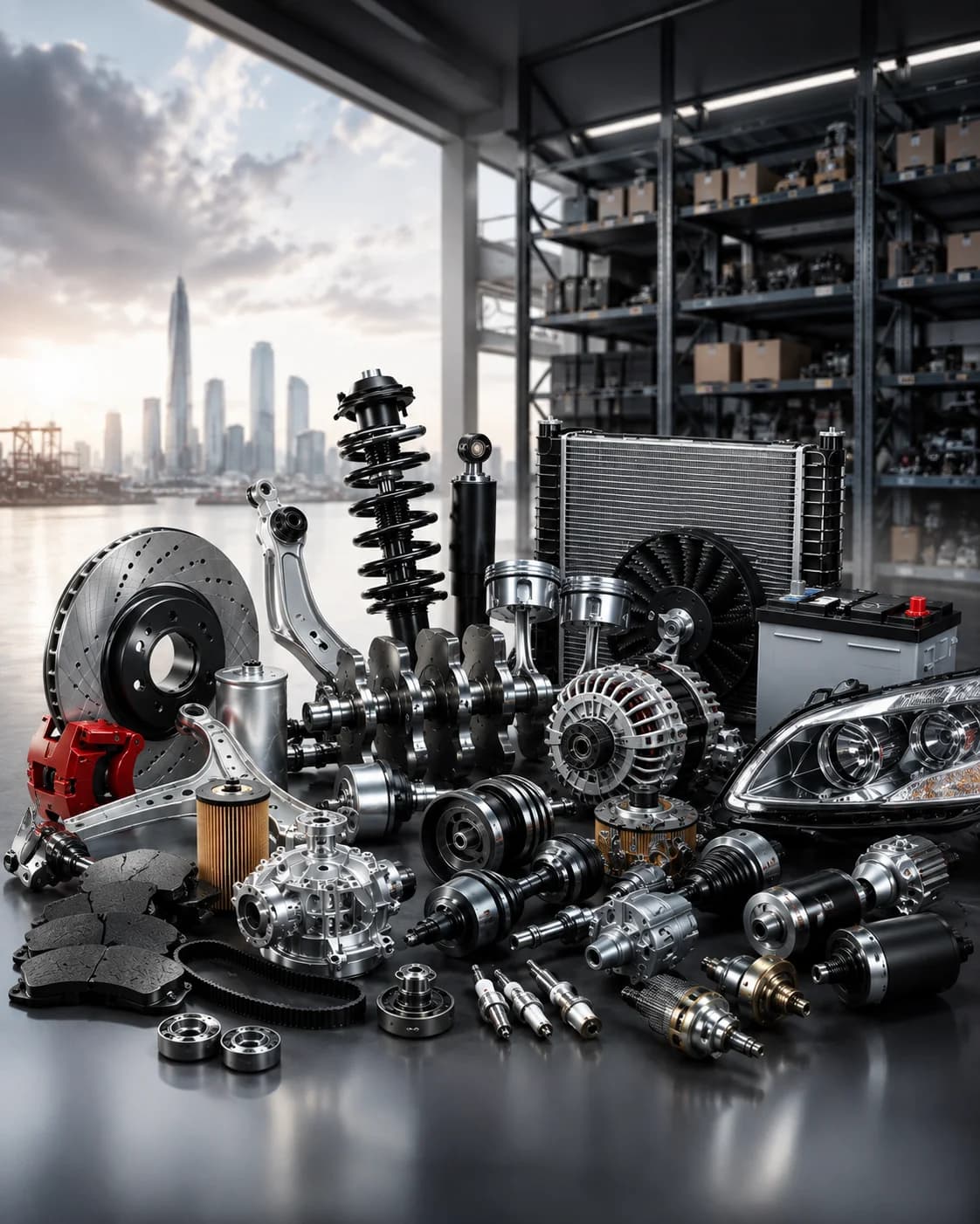 FZ Japan Quba Auto Centre warehouse and automotive spare parts